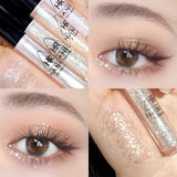 Flyshadow Pearlescent Fine Shimmering Eye Shadow Liquid Waterproof Eye Makeup Brightening Liquid Pearlized Eyeshadow Glitter