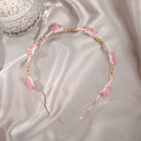 Flyshadow Resin Rose Leaf Headband Hair Hoops Girls Women Pink Sweet Hairbands Ladies Photo Fashion Hair Accessories Spring New Headwear