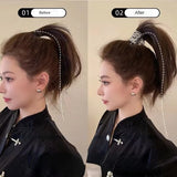 Flyshadow High Ponytail Clip for Women Fashion Metal Hair Claw Girls Clamps Girl Fixed Hairpin Claw Clip Hair Accessories Headwear