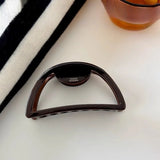 Flyshadow South Korea Retro Grip Hair Accessories - Chocolate Brown Large Hair Clip and Fish-Shaped Barrettes