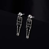 Flyshadow New Halloween Skull Skeleton Drop Earrings for Women Fashion Trend Gothic Jewelry Gift Hip Hop Rock Cool Dropped Earrings Men