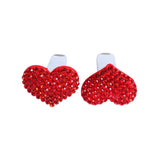 Flyshadow Heart-shaped Car Air Outlet Clip Creative Rhinestone Car Air Conditioning Air Outlet Perfume Decoration Clip Car Accessories