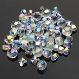 Flyshadow 60-95pcs Wholesale Crystal Beads Transparent AB Color Star Butterfly Square Heart Faceted Glass Beads for Jewelry Making DIY