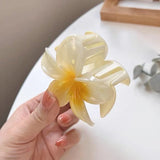 Flyshadow Flower Hair Clips For Women New Giant Flower Hair Claw Shark Clip Cute Korean Headwear Party Yellow Hair Accessories