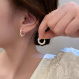 Flyshadow Korean New Simple Temperament Circle Pearl Earrings Fashion Small Versatile Earrings Women's Jewelry Wedding Party Gift