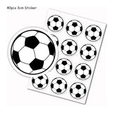 Flyshadow 40pcs 3cm Cartoon Football Sports Stickers Boy's Football Sticker Single Party Football Club Football Theme Party Decoration