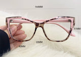 Flyshadow Patchwork Computer Glasses Frame For Ladies Fashion Anti Blue Light Glasses Women Cat Eye Clear Lens Eyeglasses Classic Eyewear