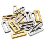 Flyshadow 20pcs 20mm Stainless Steel Gold Rectangle Frame Charms Pendants for Earrings Necklace DIY Jewelry Making Accessories Supplies