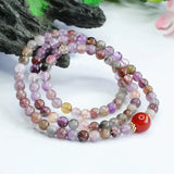 Flyshadow Crystal Bracelet for Women with Natural Agate Stones Beads 23cm Multilayers Fashion Jewelry Colorful Hand Accessories