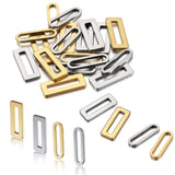 Flyshadow 20pcs 20mm Stainless Steel Gold Rectangle Frame Charms Pendants for Earrings Necklace DIY Jewelry Making Accessories Supplies