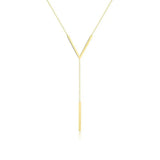 Flyshadow New V-shaped Long Sexy Clavicle Gold Colour Chain Necklace Choker for Women Fashion Jewelry Party Gifts