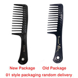 Flyshadow 2 Types New Portable Black Wide Tooth Comb Black ABS Plastic Heat-resistant Large Wide Tooth Comb For Hair Styling Tool