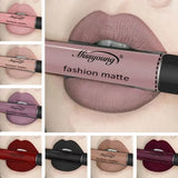 Flyshadow New Brand Makeup Lipstick Matte Lipstick Brown Nude Chocolate Color Liquid Lipstick Lip Gloss Matte Batom