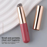 Flyshadow Silicone Lip Brush With Cover Cap Concealer Brush Like Fingertips Q Soft Lipstick Makeup Brushes Round Head No Broken