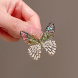 Flyshadow Fashion Gradient Crystal Butterfly Brooch Alloy Dragonfly Bee Brooch for Women Jewelry Accessories Gifts Brooches for Women