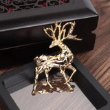 Flyshadow Cute Creative Deer Brooch European and American Christmas Deer Animal Chest Flower Women's Clothing Accessories Clothes Decor