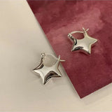 Flyshadow Fashion Y2K Simple Design Pentagram Stud Earrings Girls Star Ear Studs Women Earring Party Jewelry Gifts