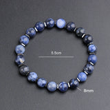 Flyshadow Authentic Natural Lapis Lazuli Beads Bracelet Stainless Steel Jewelry For Men Black Accessories Luxury Free Shipping