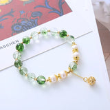 Flyshadow Ethnic Style Retro Green Ghost Beaded Bracelet Women Freshwater Pearl Jewelry for Daily Wear Premium Quality Best Festival Gift