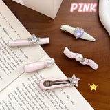 Flyshadow Girls Y2k Hairpins Sweet Rhinestone Pearl Love Side Bangs Hair Clip Female Ladies Barrettes Duckbill Clip Women Hair Accessories