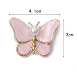 Flyshadow Sparkling utterfly Brooch Colorful Enamel Lapel Pins For Women Imitation pearl Badge Accessories Fashion Party Gift Jewelry