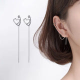 Flyshadow Simple Fashione Dangle Earring Long Tassel Chain Drop Earrings For Women Minimalism Ear Line Kpop Jewelry Gifts