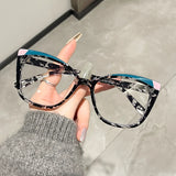 Flyshadow Retro Cat Eye Glasse Fashion Eyewear New Glasses Frames Women Luxury Brand Designer Tr90 Ultralight Eyeglasses Frame For Ladies