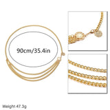 Flyshadow Boho Sexy Sunflower Queen Head Coin Tassel Pendant Waist Belly Belt Chain Women Summer Bikini Rave Body Jewelry Y2K Accessories