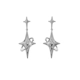 Flyshadow Korean Fashion Y2K Star Drop Earrings Hot Girl Harajuku Creative Planet Pearl Crystal Stars Earring for Women Punk Jewelry