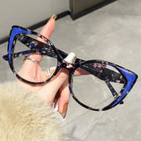 Flyshadow Vintage Cat Eye Glasses Frames For Women Optical Designer Luxury Anti Blue Light Computer Glasses Fashion Ladies Eyeglasses 2024