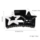 Flyshadow Korean Style Girl Y2K Star Hair Clips Claw Women Acrylic Acetic Acid Shark Clip Fashion Cool Headwear Hair Accessories Female