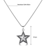 Flyshadow New Fashion Creative Simple Hip Hop Boy Temperament Trendy Brand Casual Personality Punk Five Pointed Star Necklace