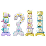 Flyshadow 1Pcs Gender Revealing Party Theme Activity Letters and Question Mark Balloons Decorate Family Atmosphere Background Layout