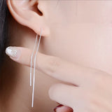 Flyshadow Korean Geometric Long Tassel Drop Earring For Women Box Chain Ear Line Earrings Girl Jewelry Brincos