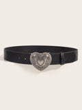 Flyshadow Retro love buckle PU belt fashion leisure suitable for daily commuting