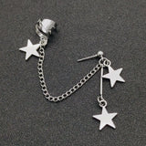 Flyshadow Personalized Fashion Chain Star Earrings Pendant C Ear Cuff Non Piercing Ear Ear Clip Men Women Party Punk Earrings Jewelry Gift