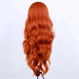 Flyshadow Synthetic Lace Front Wigs For Women Highlight Orange Wig Body Wave Ombre Blonde Ginger Lace Wig Heat Resistant Cosplay Wigs Wear