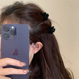 Flyshadow Cute Hair Accessories for Women, 2 Pieces Bow Small Jaw Clip Hair Clips, Perfect for Short Hair and Side Bangs