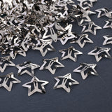 Flyshadow 50PCS Y2K Silver Star Hair Clips for Girls Filigree Star Metal Snap Clip Women Simple BB Hairpins Barrettes Hair Accessories