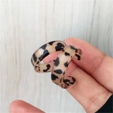 Flyshadow Fashion Leopard Print Acetate Plate Earrings Simple Acrylic Earrings For Women Fashion Jewelry Party Accessories Dropshipping