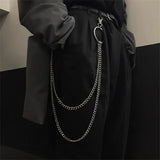 Flyshadow Punk Multilayer Cuban Chain Waist Chain Rock Hip Hop Men Body Chain Pants Ornaments Hip Hop Jewelry Men Accessories