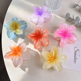 Flyshadow Flower Hair Clips For Women New Giant Flower Hair Claw Shark Clip Cute Korean Headwear Party Yellow Hair Accessories