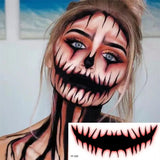 Flyshadow 10/2pcs Halloween Waterproof Temporary Tattoo Stickers Bloody Makeup Zombie Scar Tattoo Decoration Wound Horror Blood Sticker