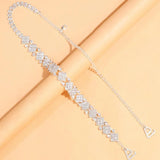 Flyshadow Shiny Crystal Shoulder Strap Bra Chain for Women Wedding Jewelry Rhinestone Shoulder Chain Geometry Body Decor Dress Accessories