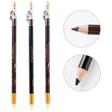 Flyshadow 1PC Microblading Wooden Eyebrow Pen Waterproof Long Lasting Makeup Eye Brow Pencil Positioning Black Dark Brown Eyebrow Cosmetic