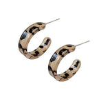 Flyshadow Fashion Leopard Print Acetate Plate Earrings Simple Acrylic Earrings For Women Fashion Jewelry Party Accessories Dropshipping