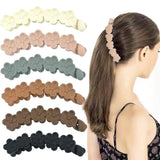 Flyshadow Large flower Vertical Banana Hair Clip Matte Long Straight Short Head Claw Ponytail Holder Hairpin Jewelry Headwear For Women