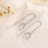 Flyshadow Simple Fashione Dangle Earring Long Tassel Chain Drop Earrings For Women Minimalism Ear Line Kpop Jewelry Gifts