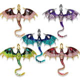 Flyshadow Dragon Brooches for Women Colorful Enamel Animal Brooches Unisex Office Suit Coat Buckle Pins Casual Jewelry Accessories Gifts