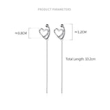 Flyshadow Simple Fashione Dangle Earring Long Tassel Chain Drop Earrings For Women Minimalism Ear Line Kpop Jewelry Gifts